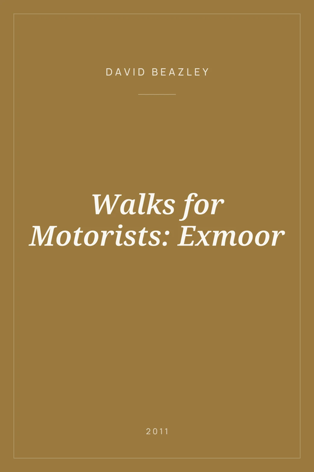 Portada de Walks for Motorists: Exmoor