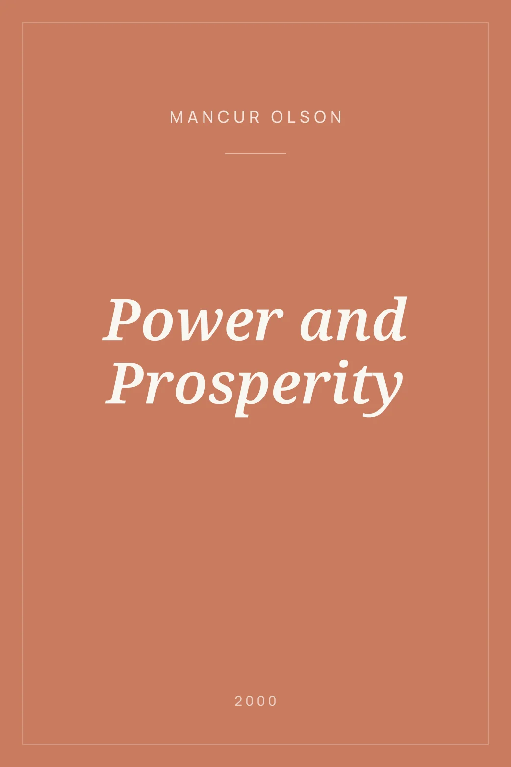 Portada de Power and Prosperity