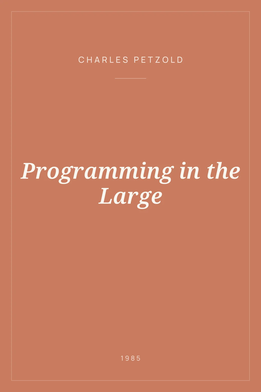 Portada de Programming in the Large