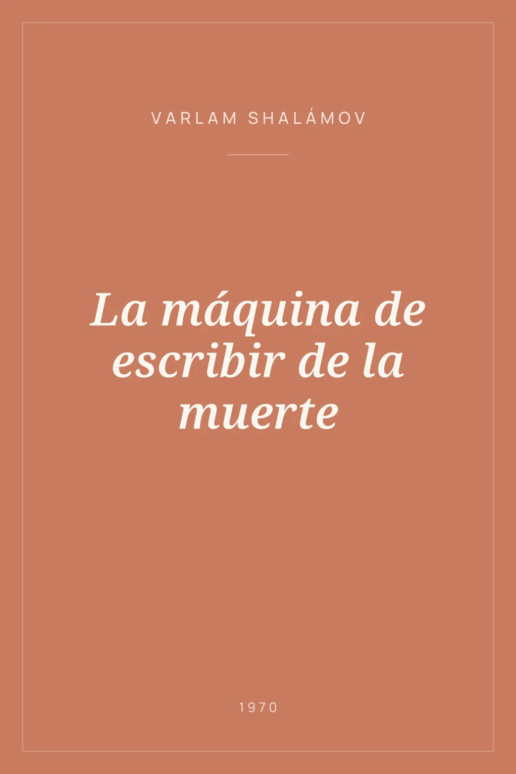 Portada de La máquina de escribir de la muerte