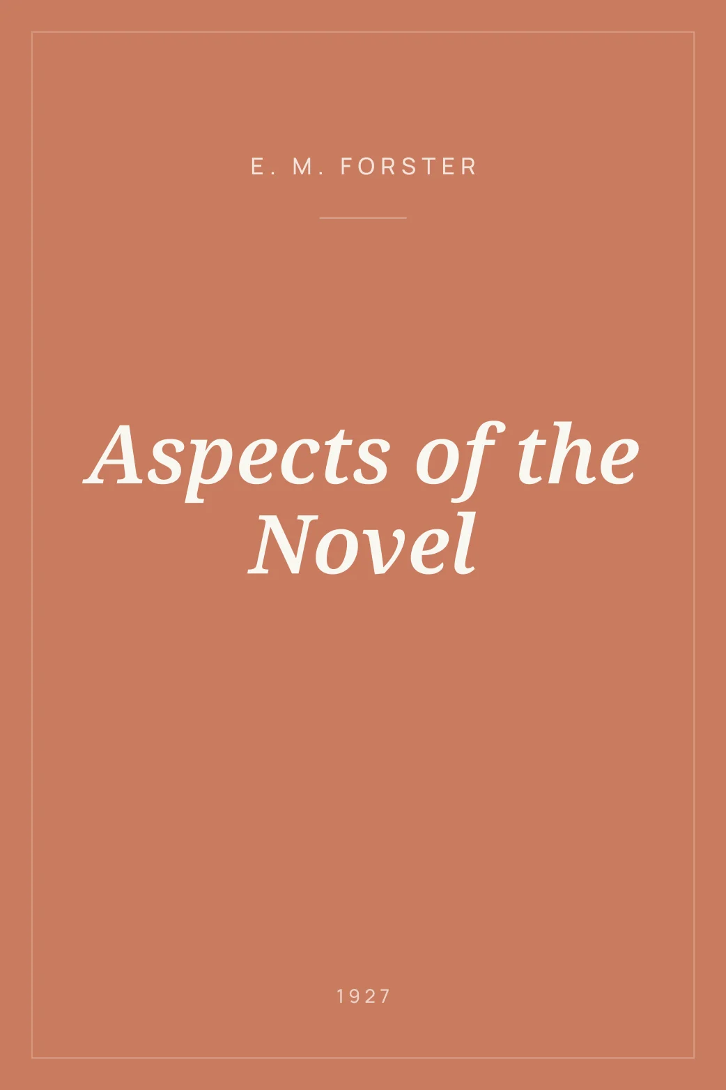 Portada de Aspects of the Novel