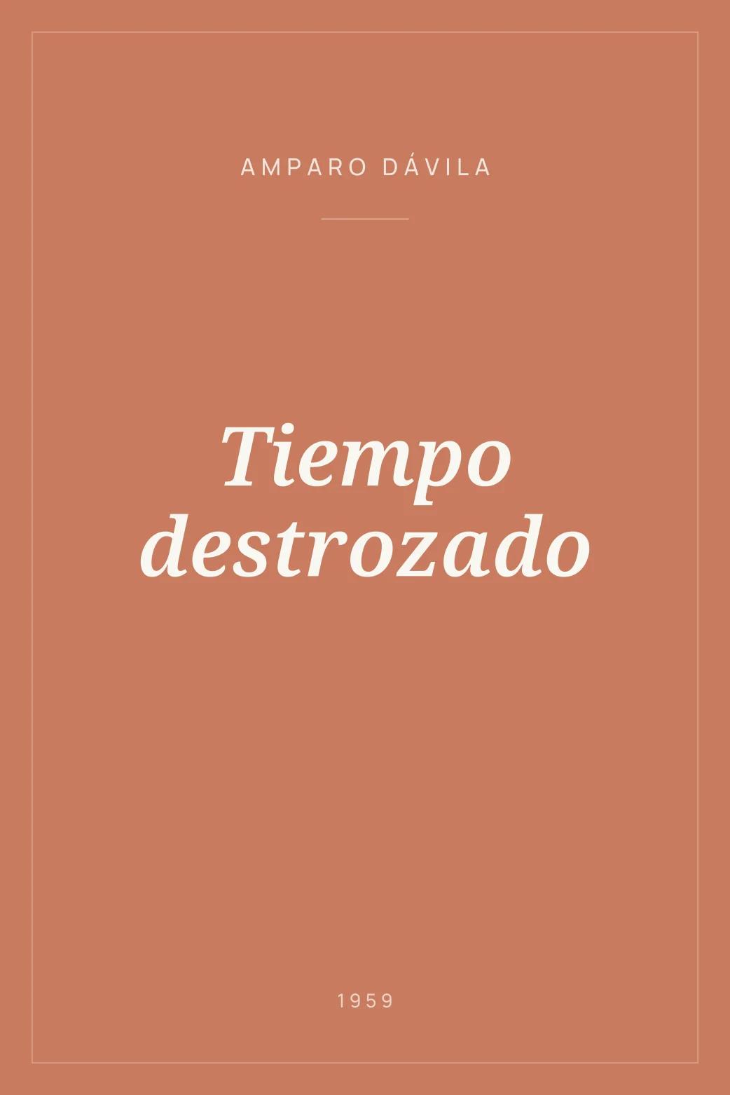 Portada de Tiempo destrozado