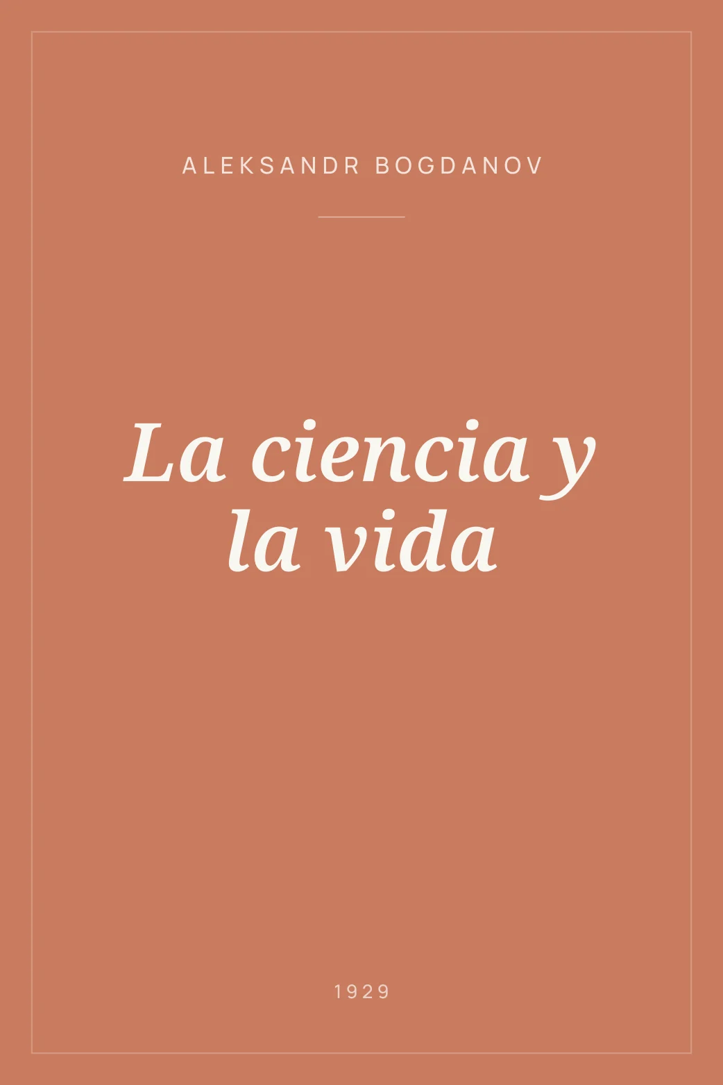 Portada de La ciencia y la vida