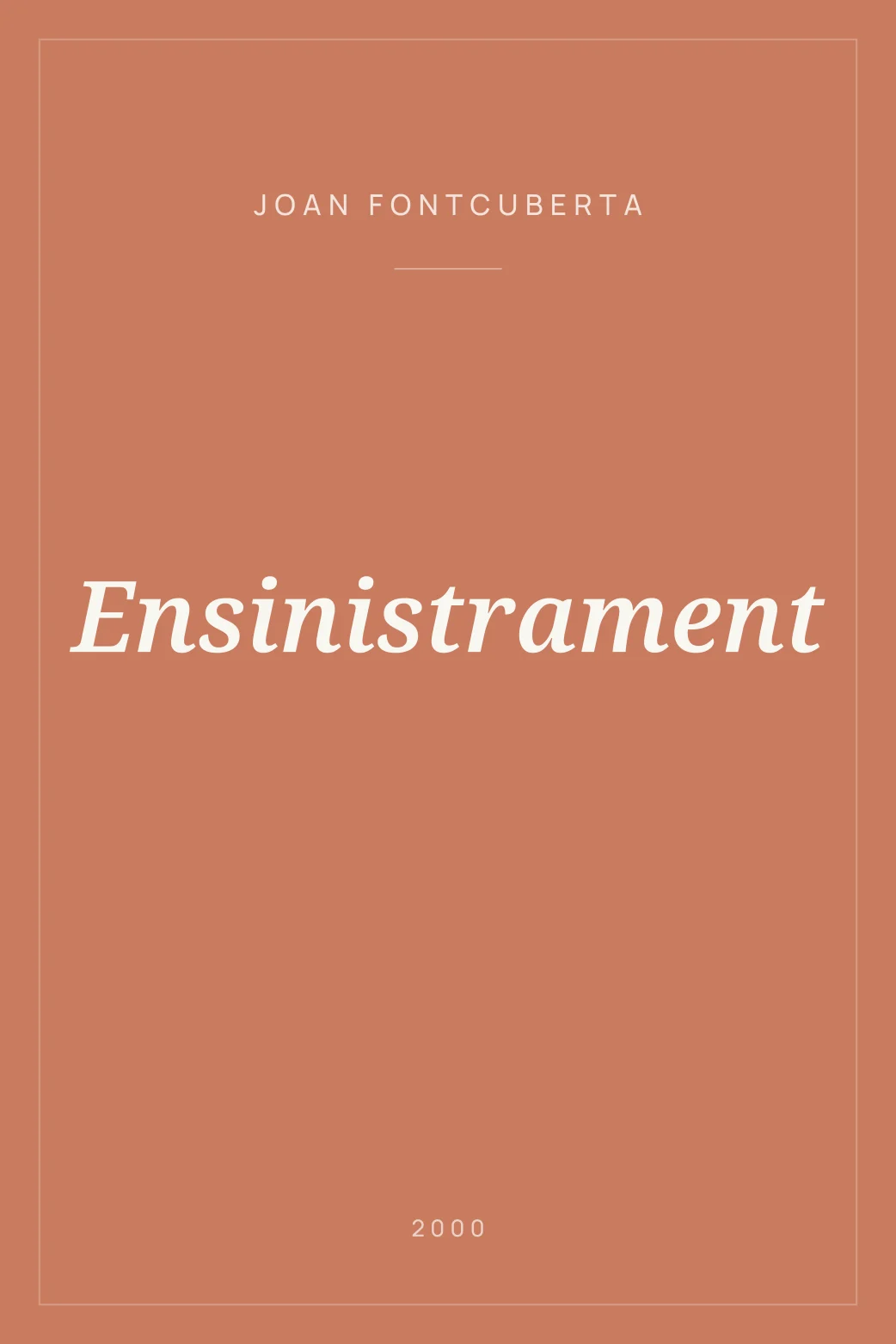 Portada de Ensinistrament