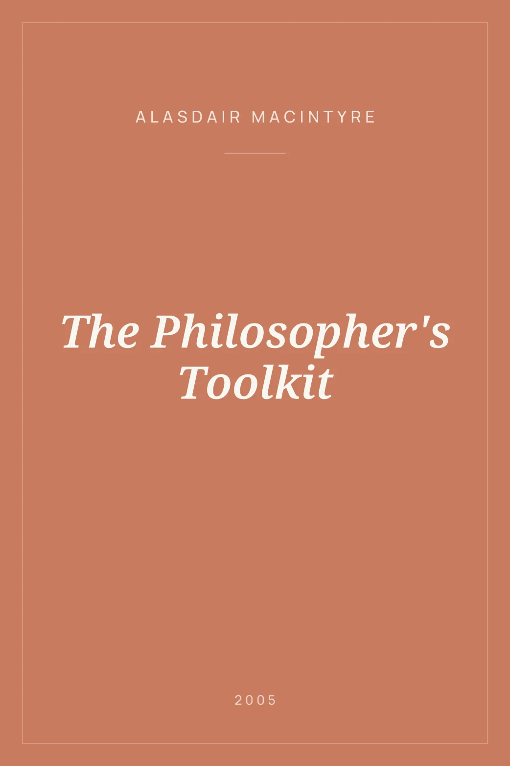 Portada de The Philosopher's Toolkit