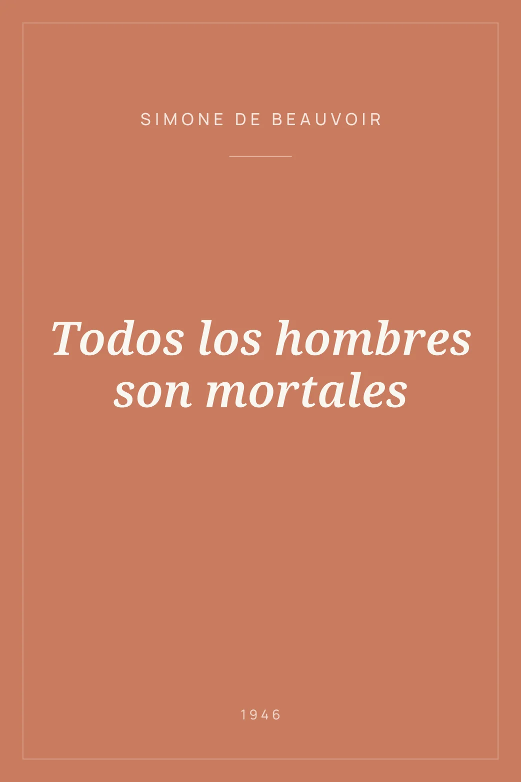 Portada de Todos los hombres son mortales