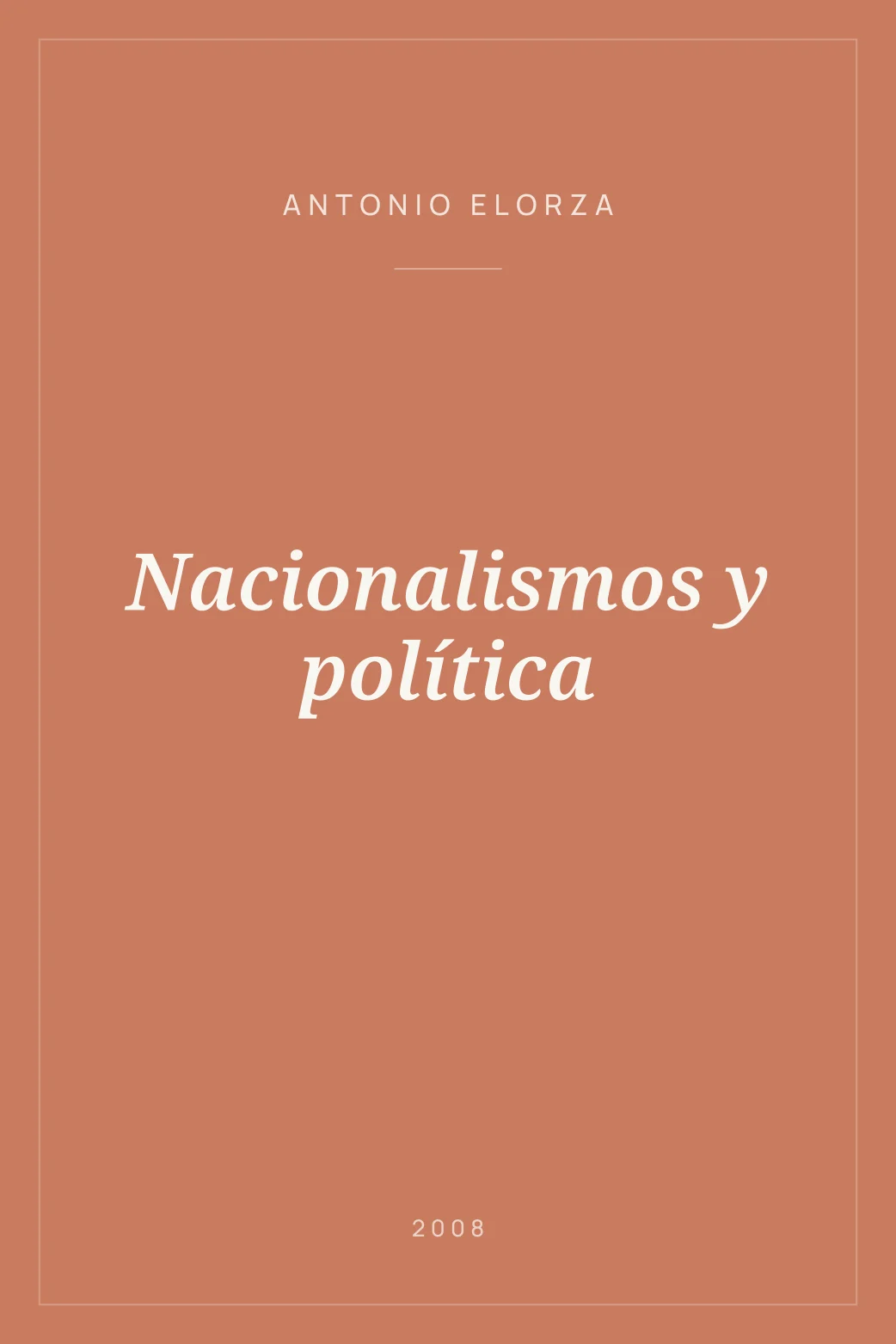 Portada de Nacionalismos y política
