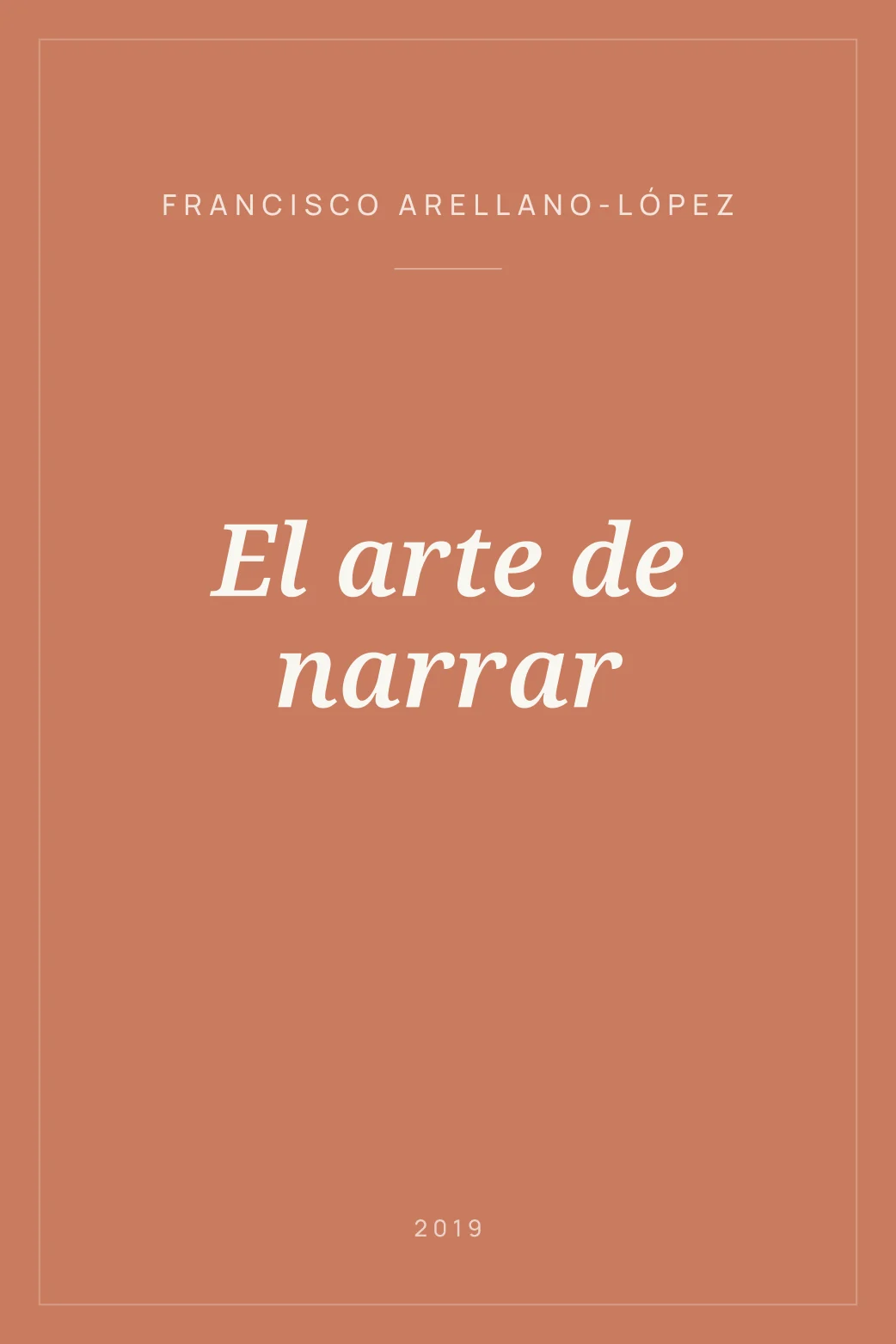 Portada de El arte de narrar