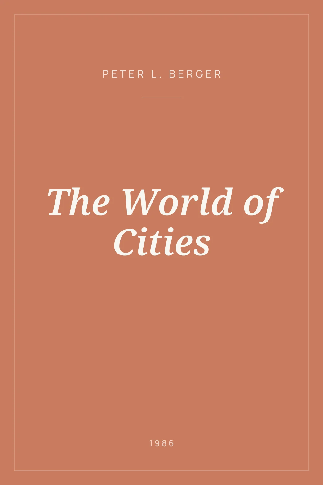 Portada de The World of Cities