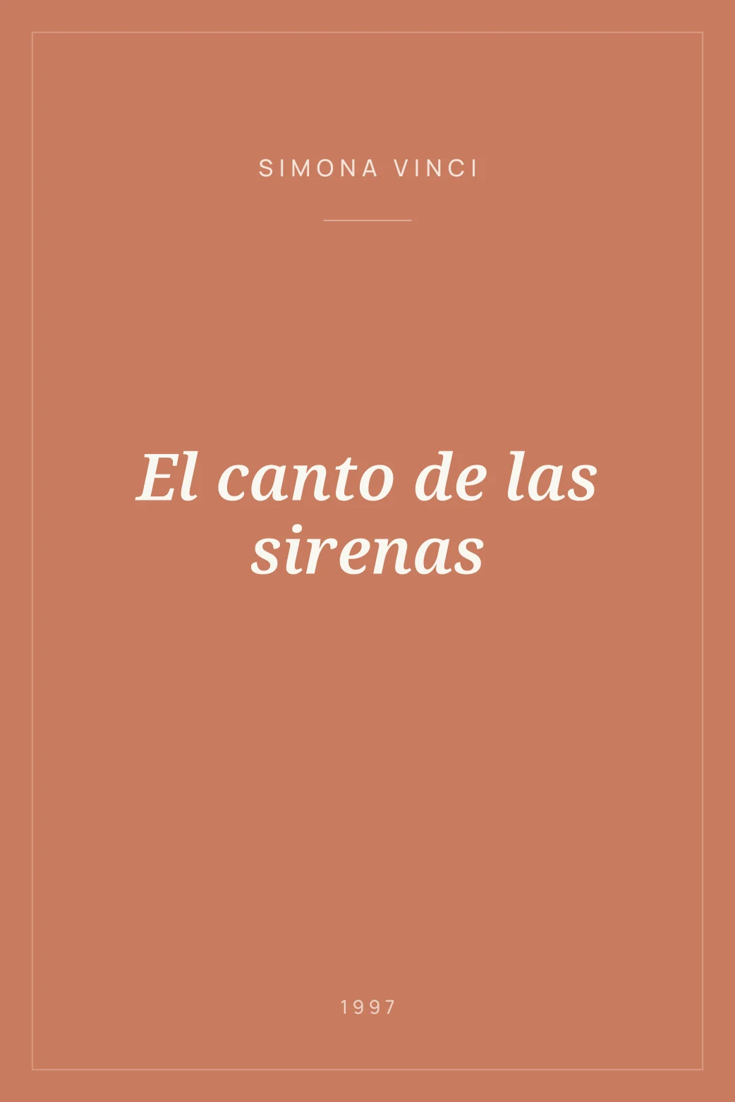 Portada de El canto de las sirenas