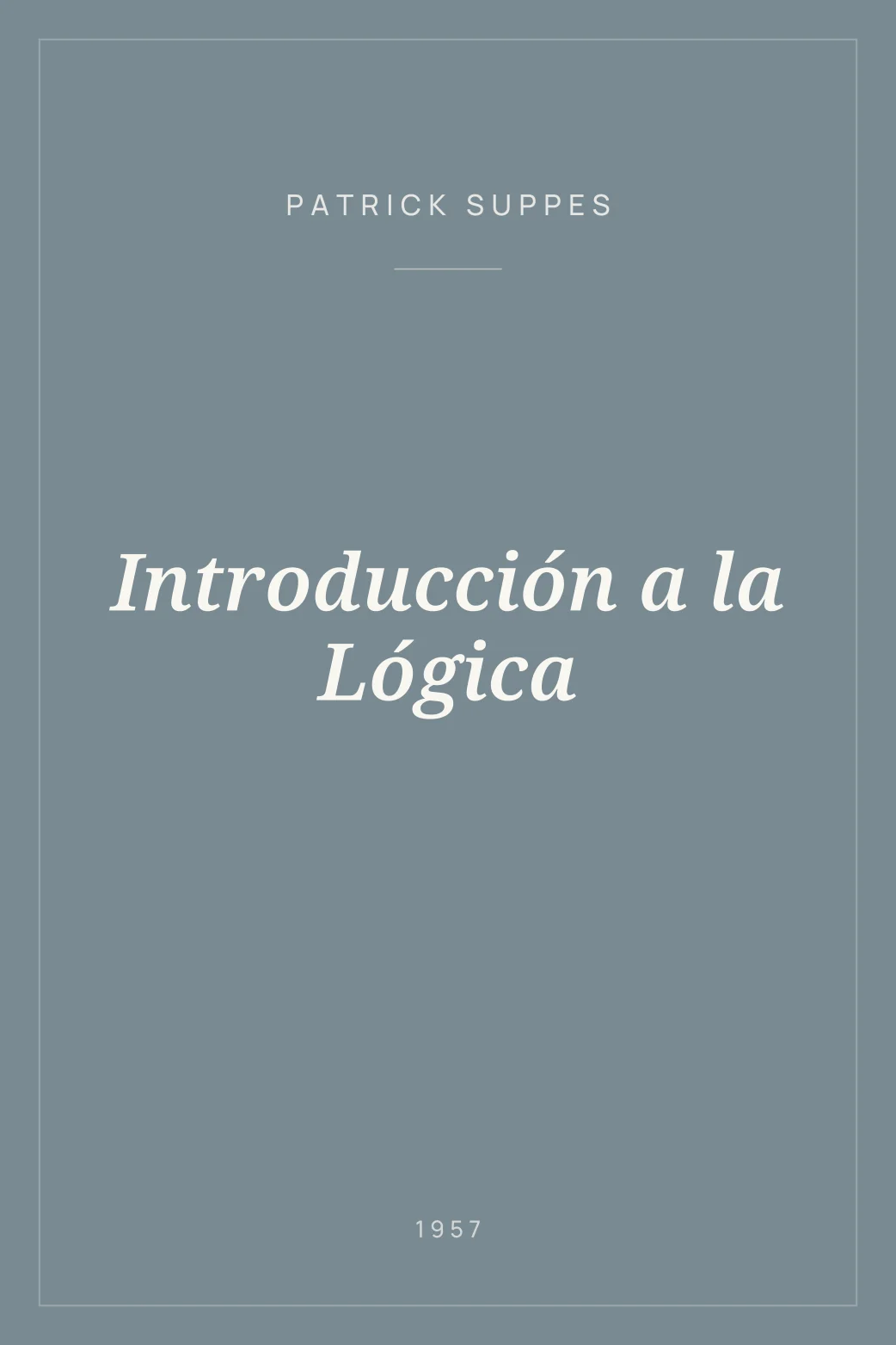 Portada de Introducción a la Lógica