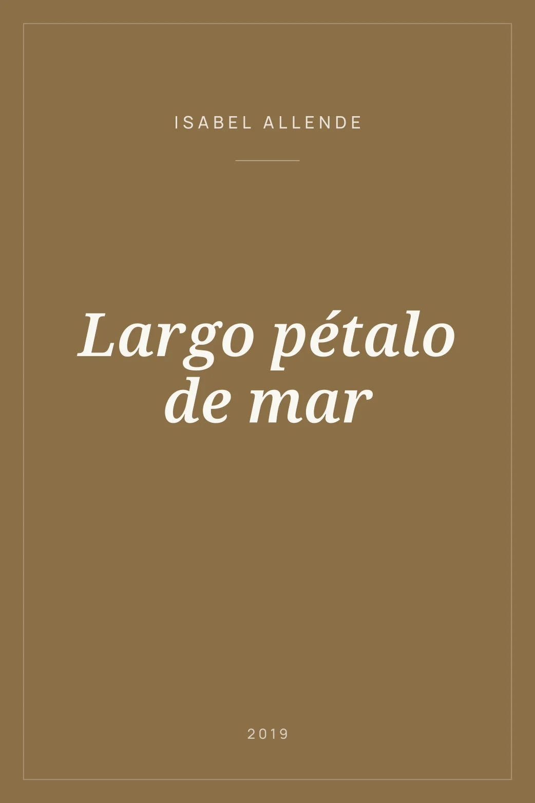 Portada de Largo pétalo de mar