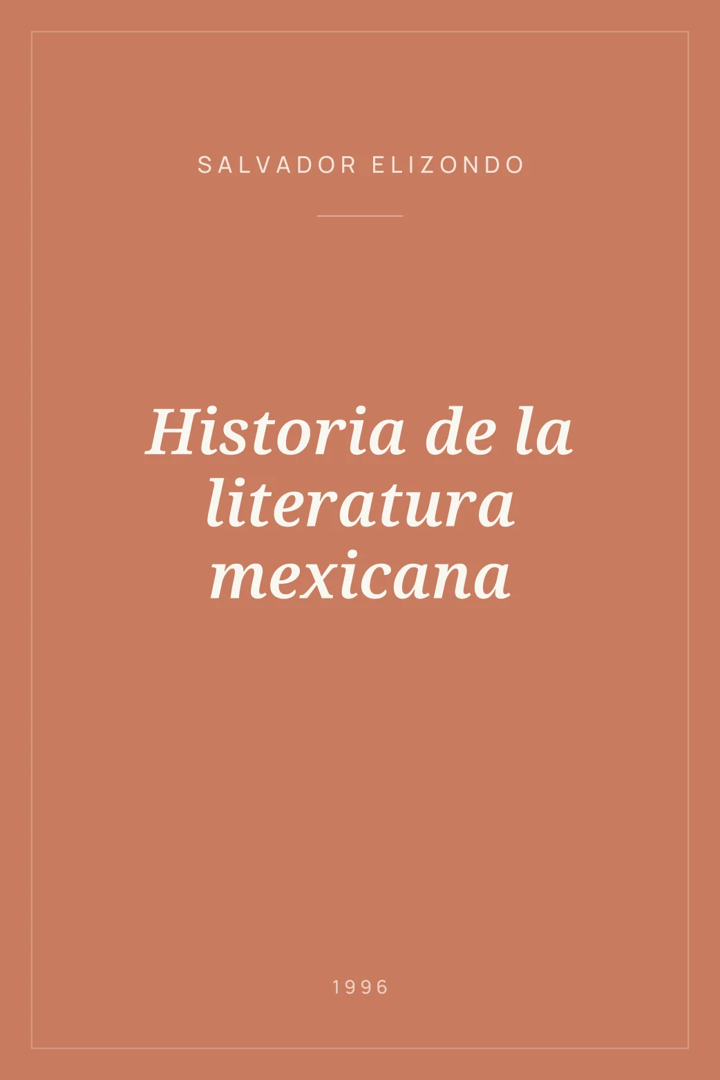 Portada de Historia de la literatura mexicana