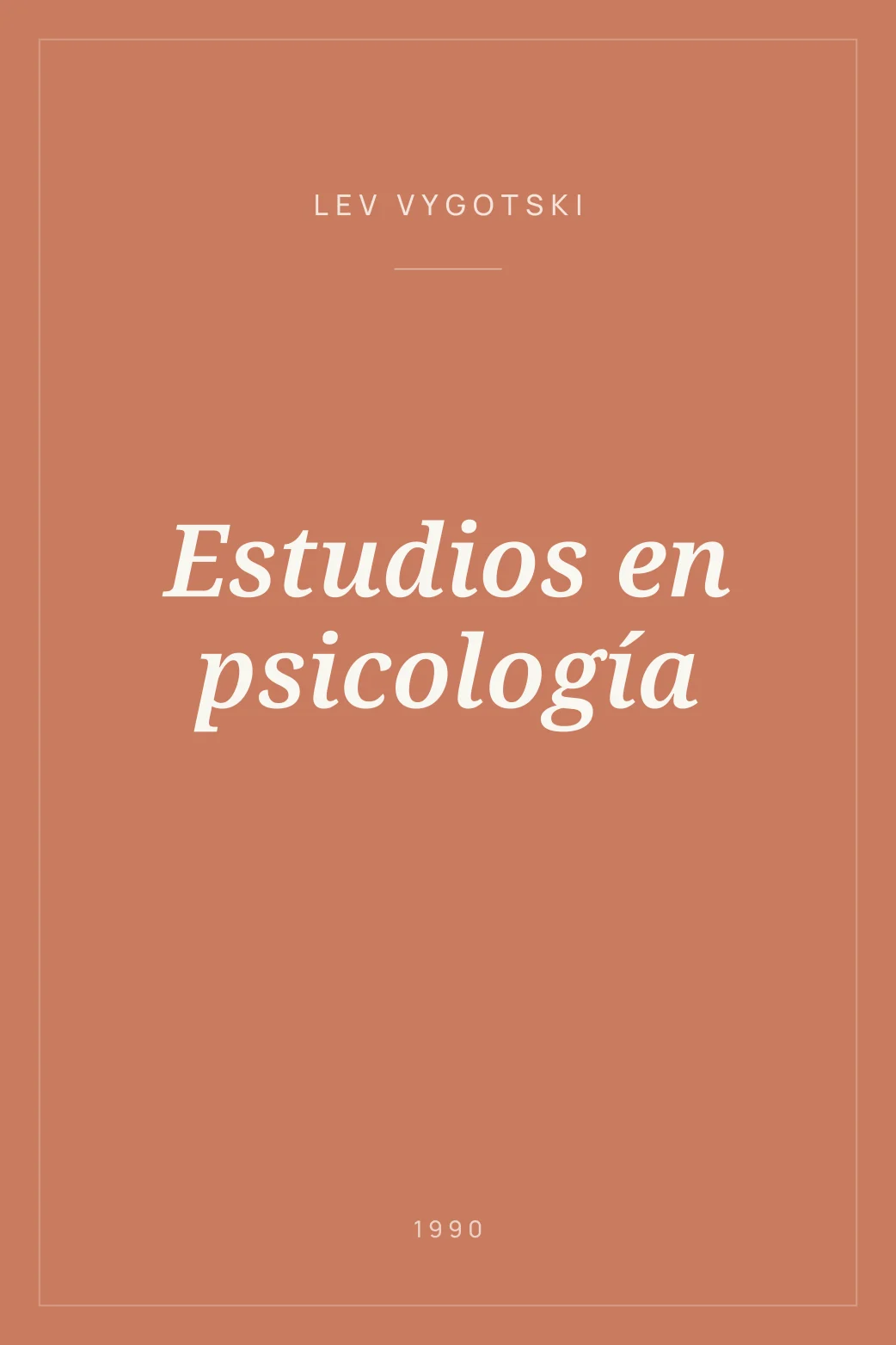 Portada de Estudios en psicología