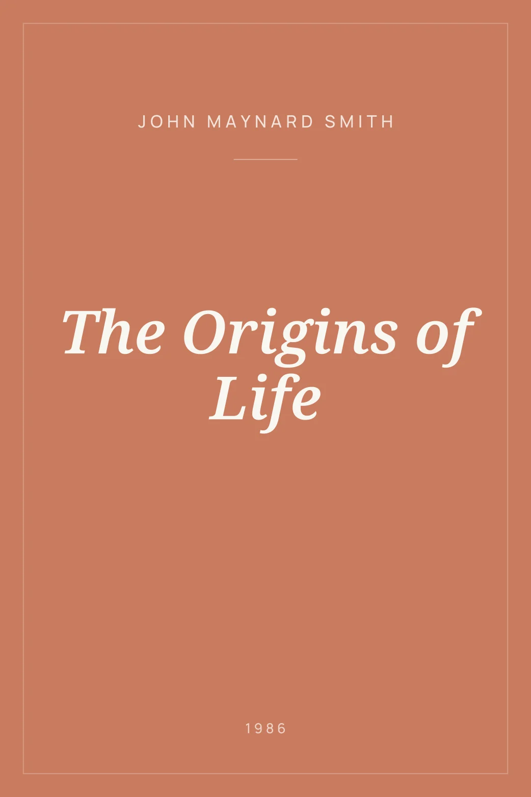 Portada de The Origins of Life