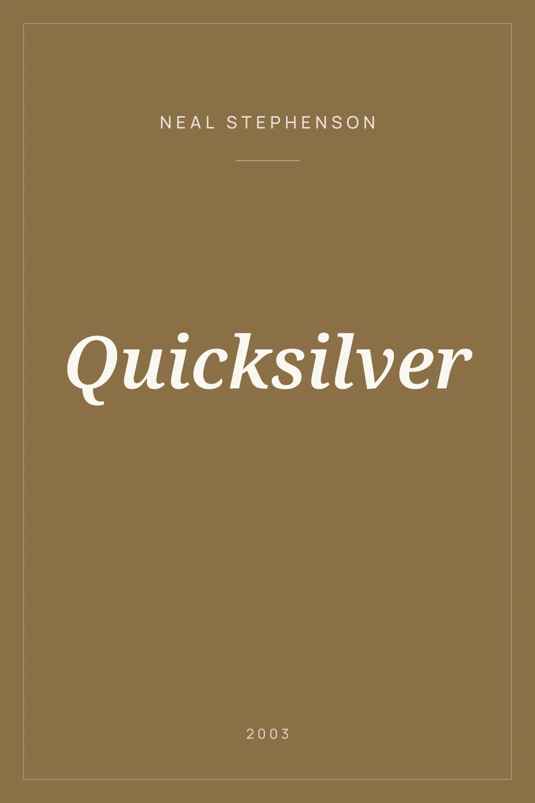 Portada de Quicksilver