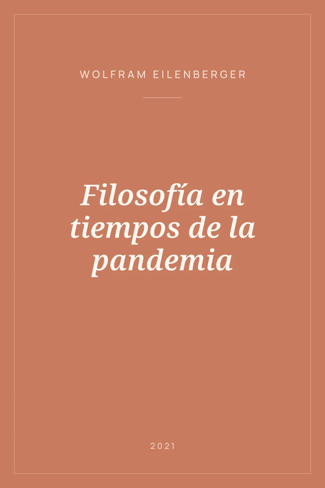 Portada de Filosofía en tiempos de la pandemia