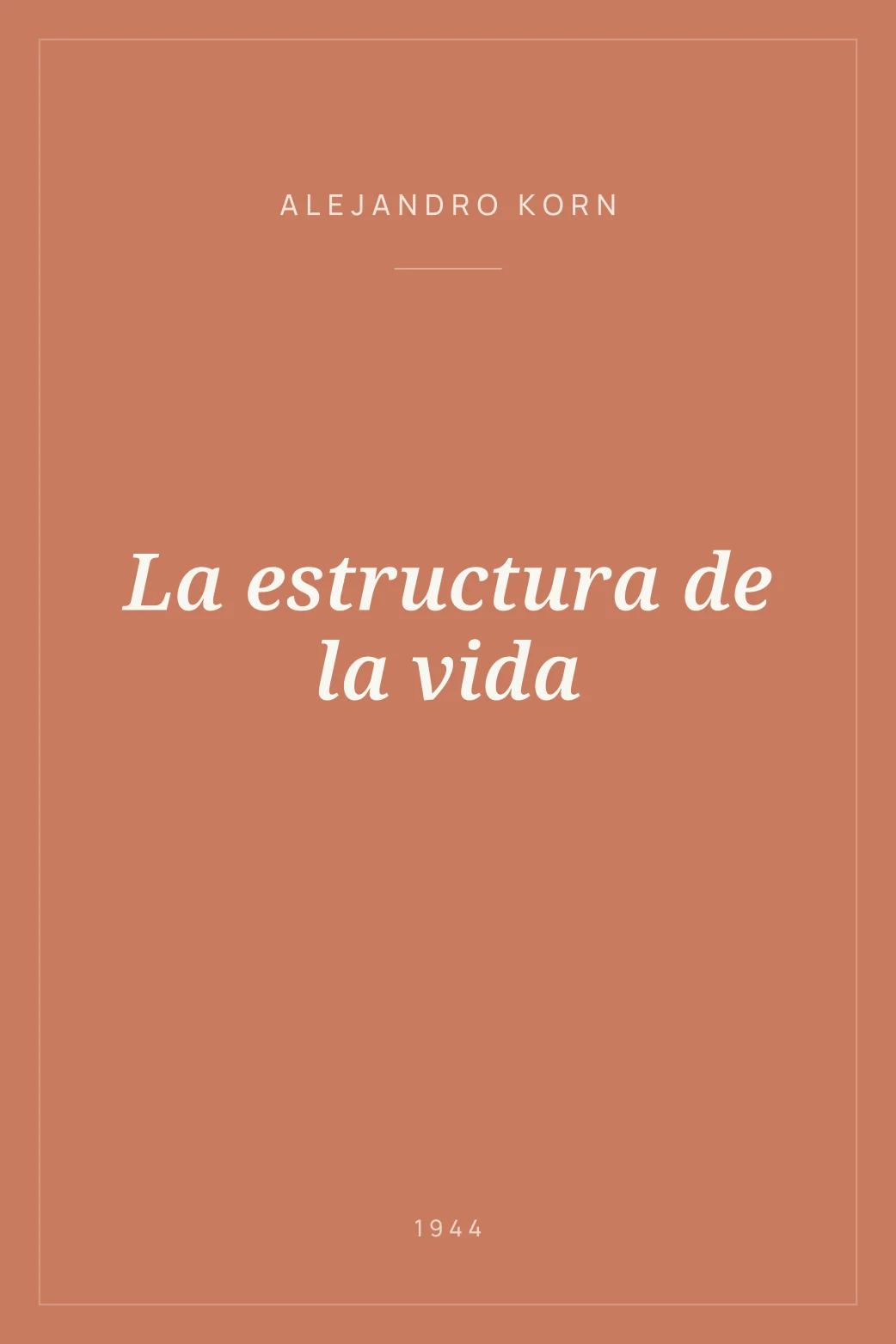 Portada de La estructura de la vida