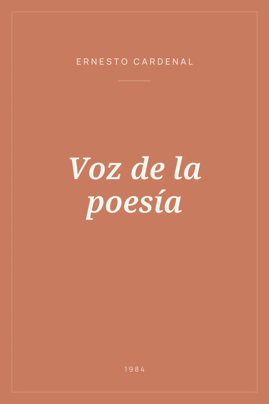 Portada de Voz de la poesía