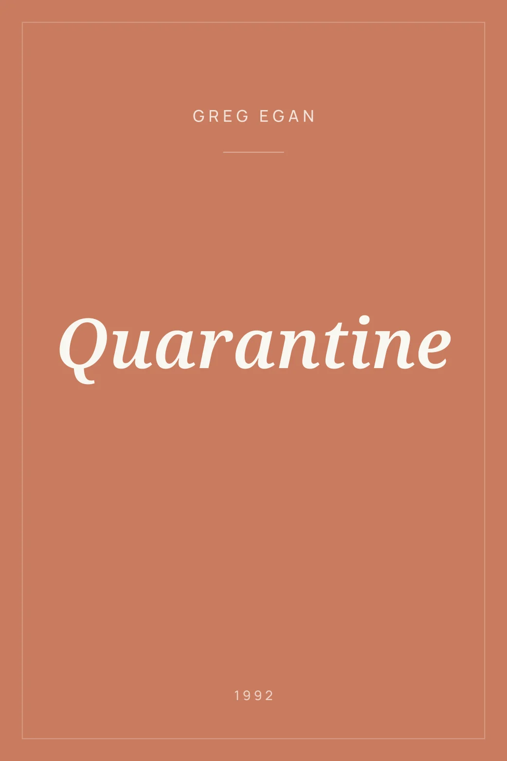 Portada de Quarantine
