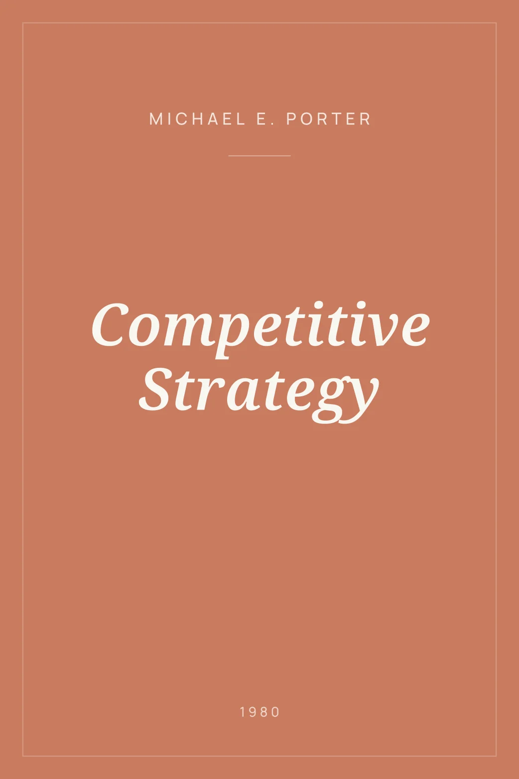 Portada de Competitive Strategy