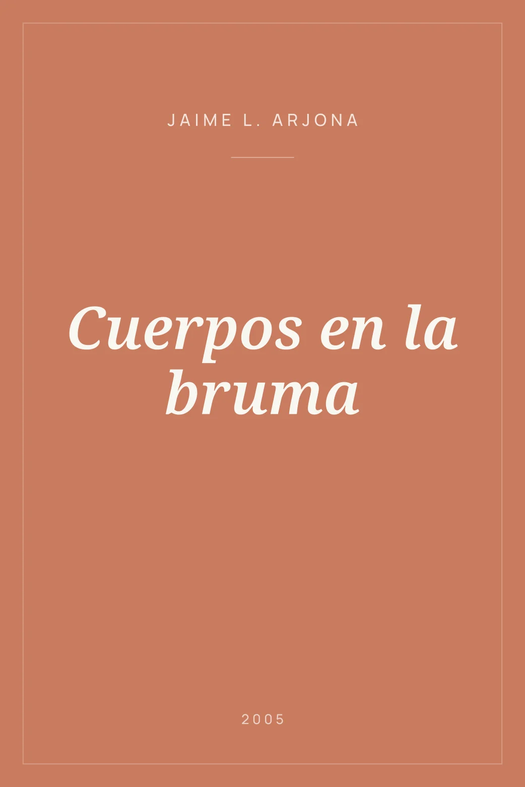 Portada de Cuerpos en la bruma