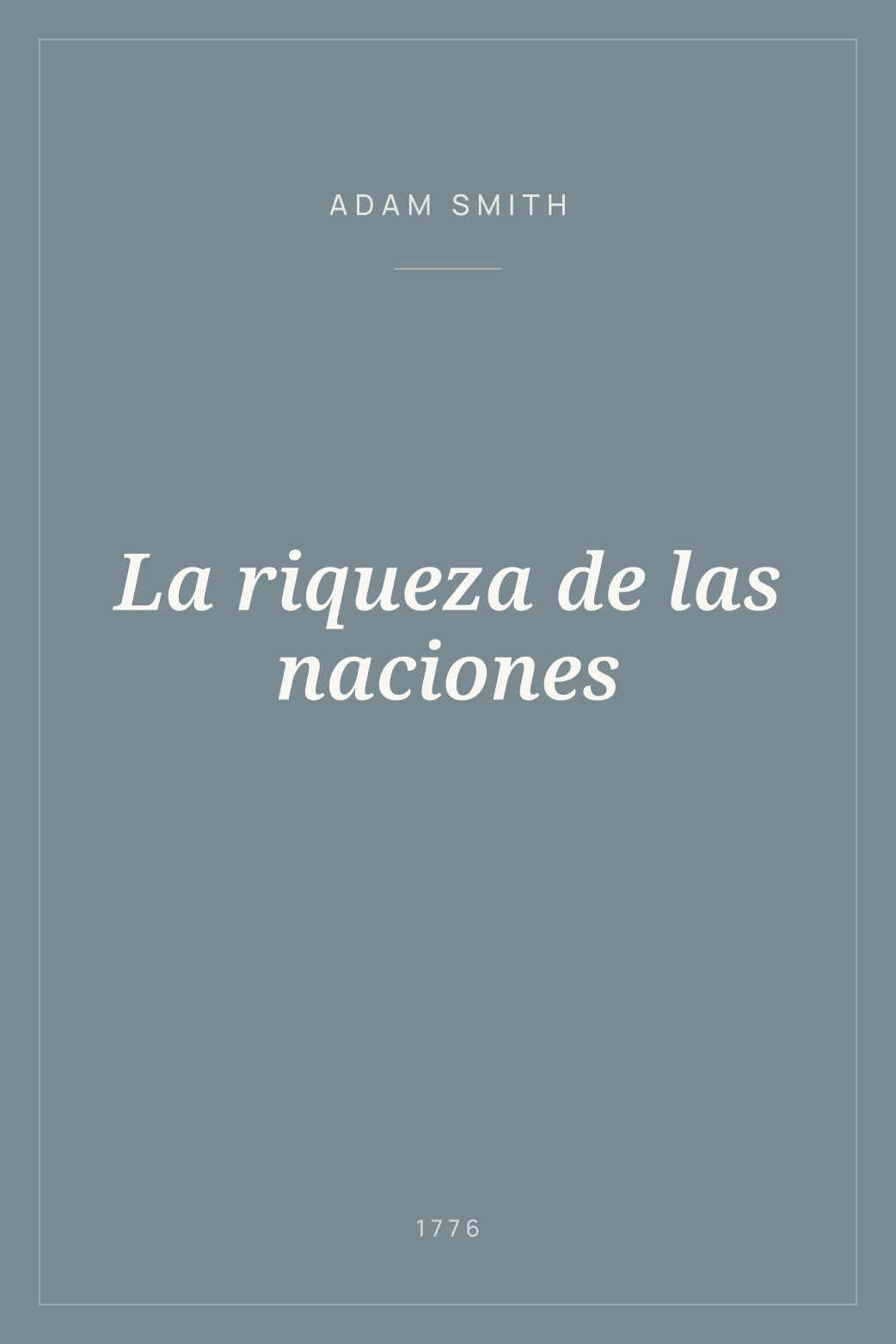 Portada de La riqueza de las naciones