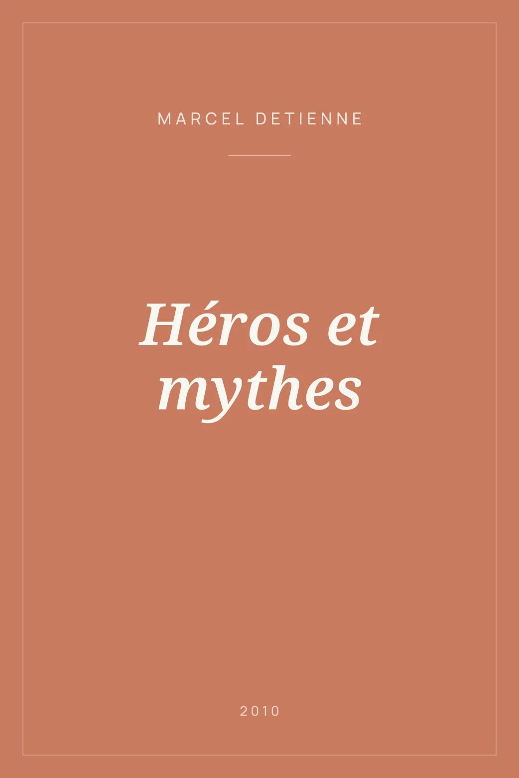 Portada de Héros et mythes