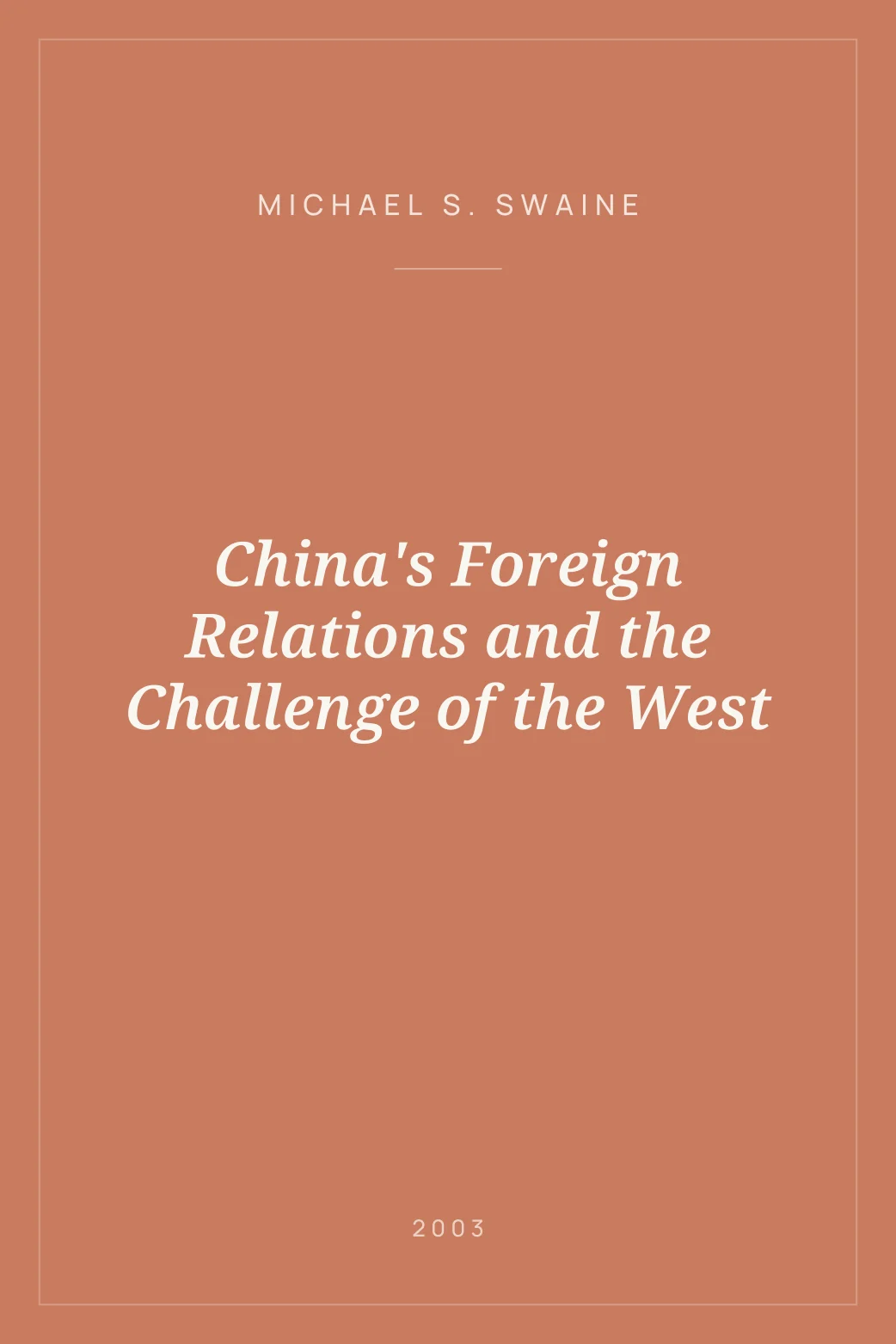 Portada de China's Foreign Relations and the Challenge of the West