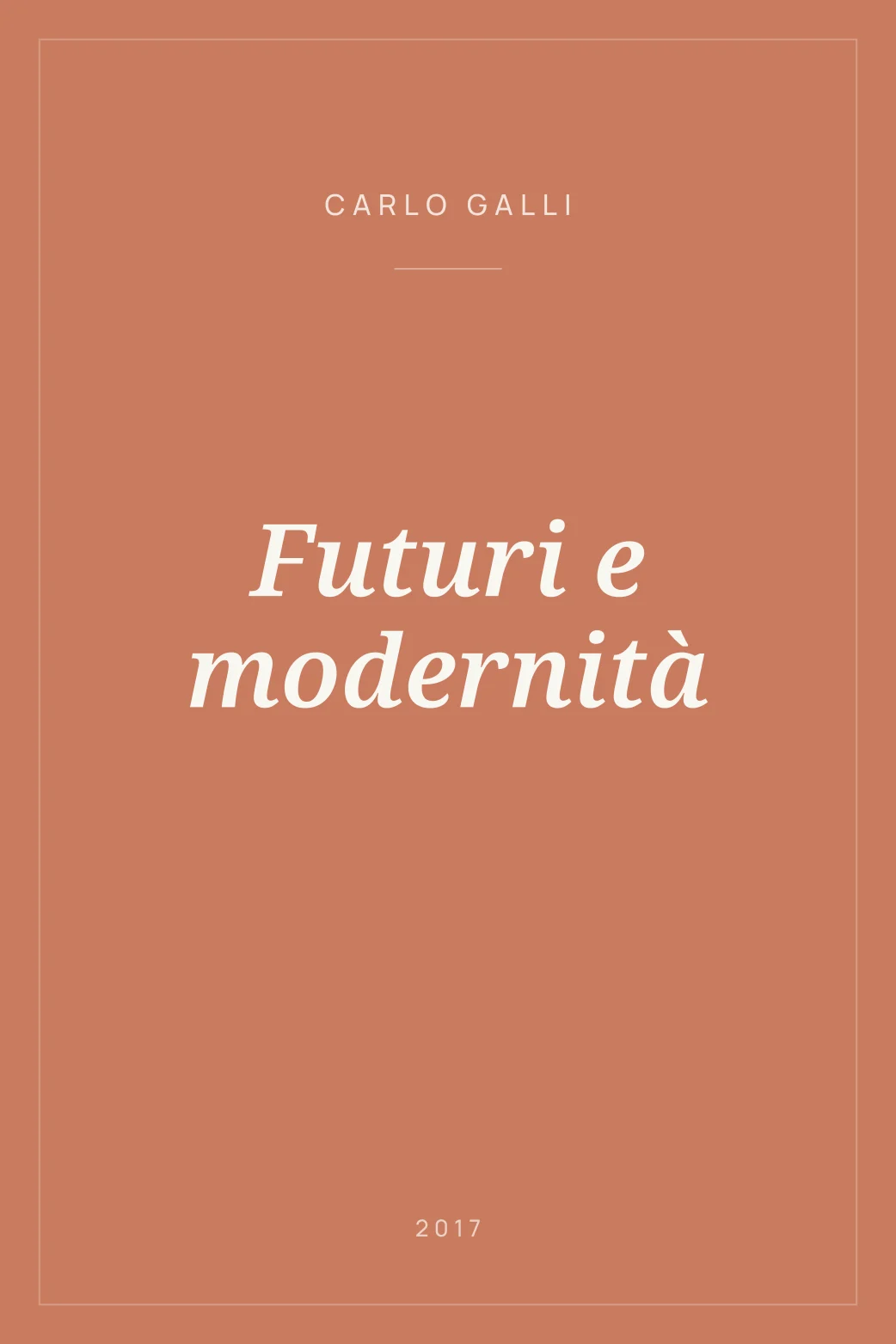 Portada de Futuri e modernità