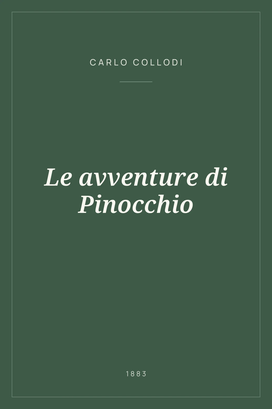 Portada de Le avventure di Pinocchio
