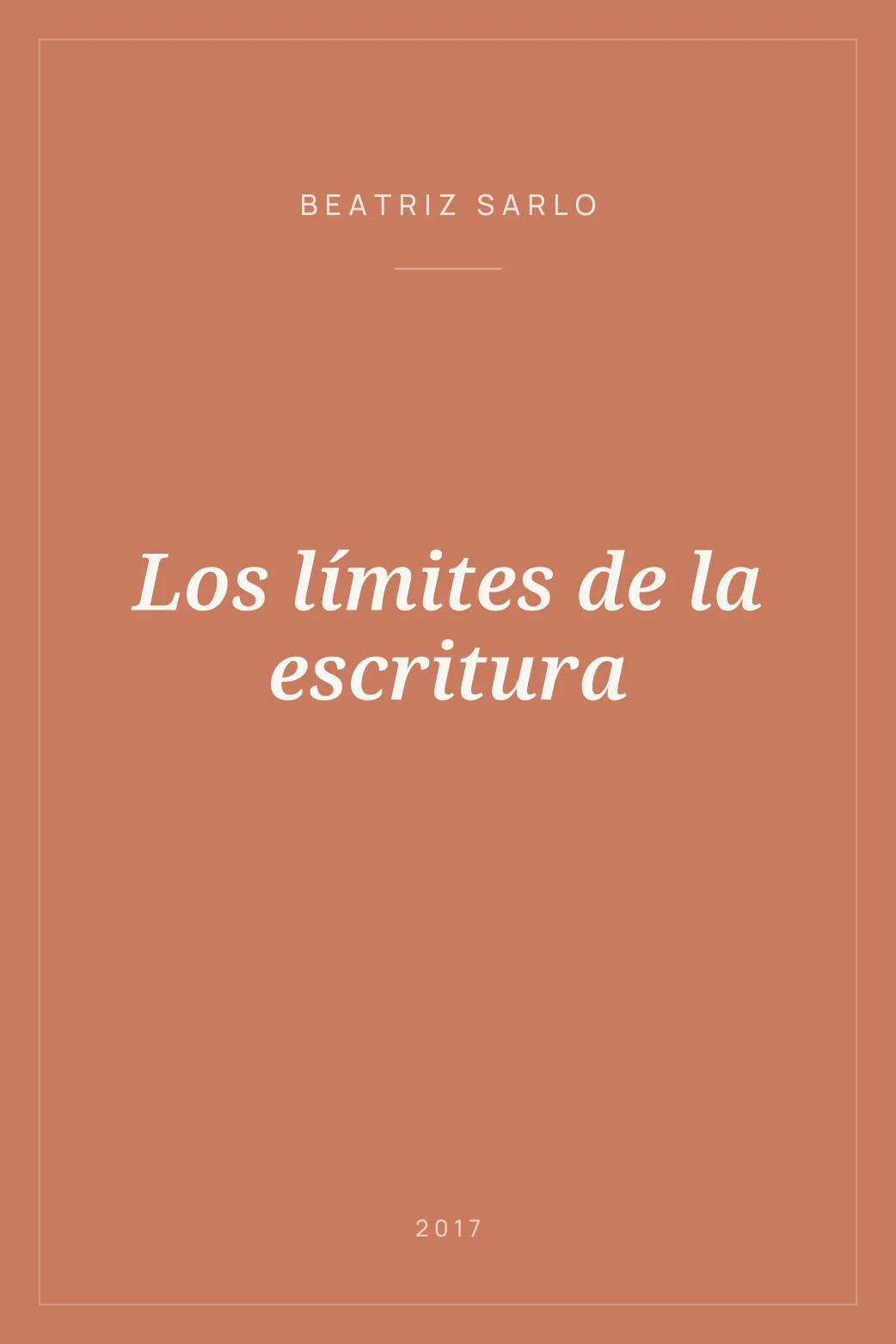 Portada de Los límites de la escritura