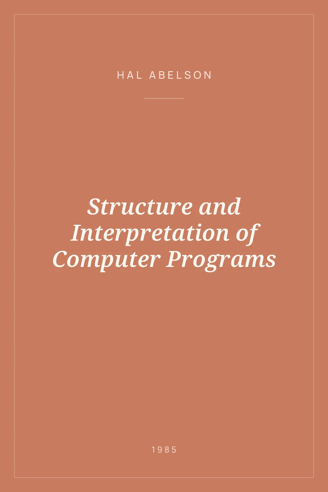 Portada de Structure and Interpretation of Computer Programs