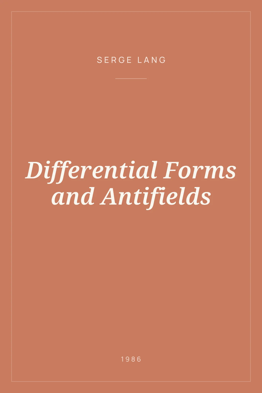 Portada de Differential Forms and Antifields