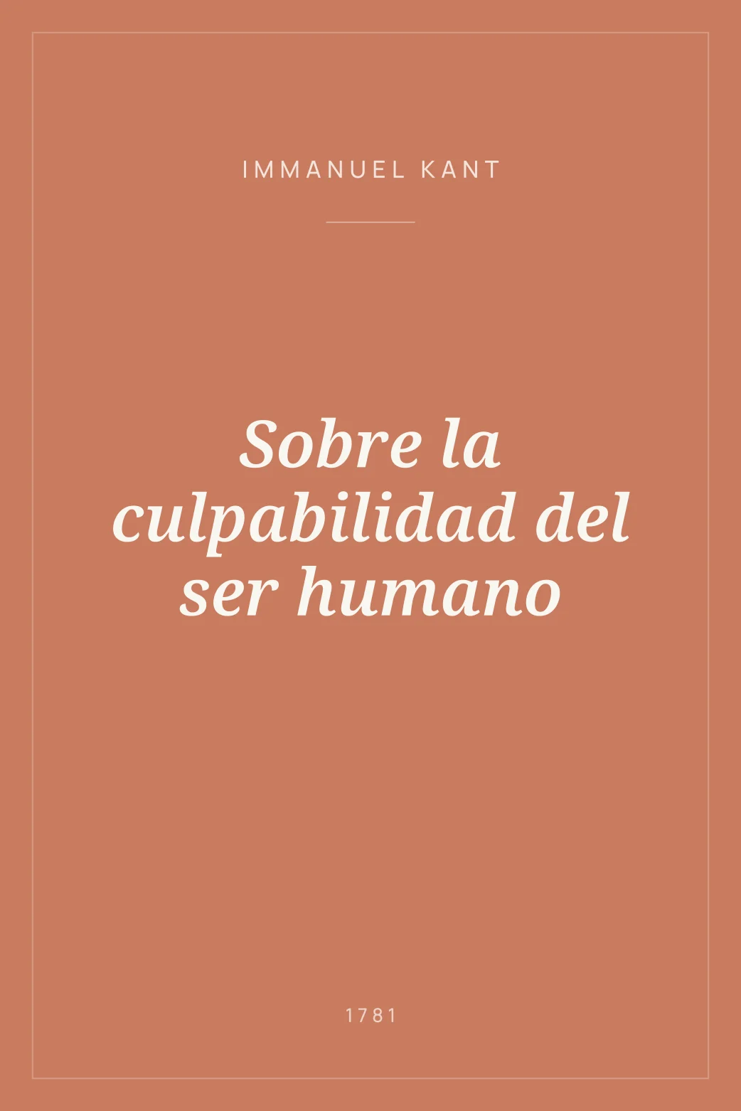 Portada de Sobre la culpabilidad del ser humano