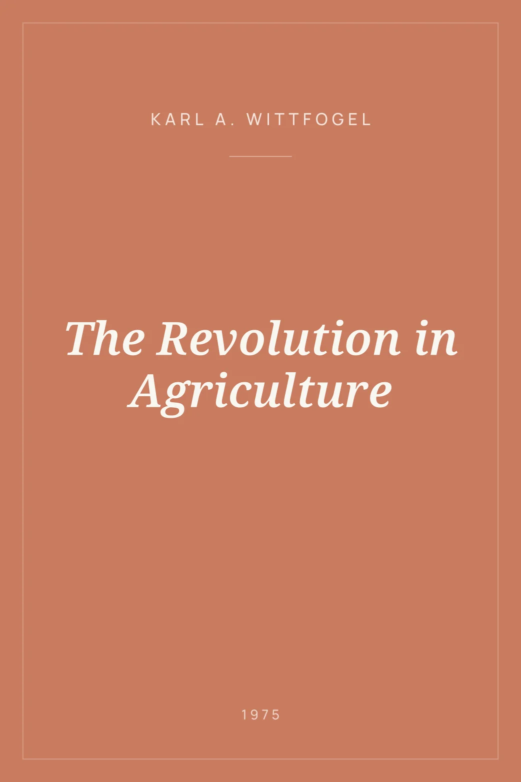 Portada de The Revolution in Agriculture