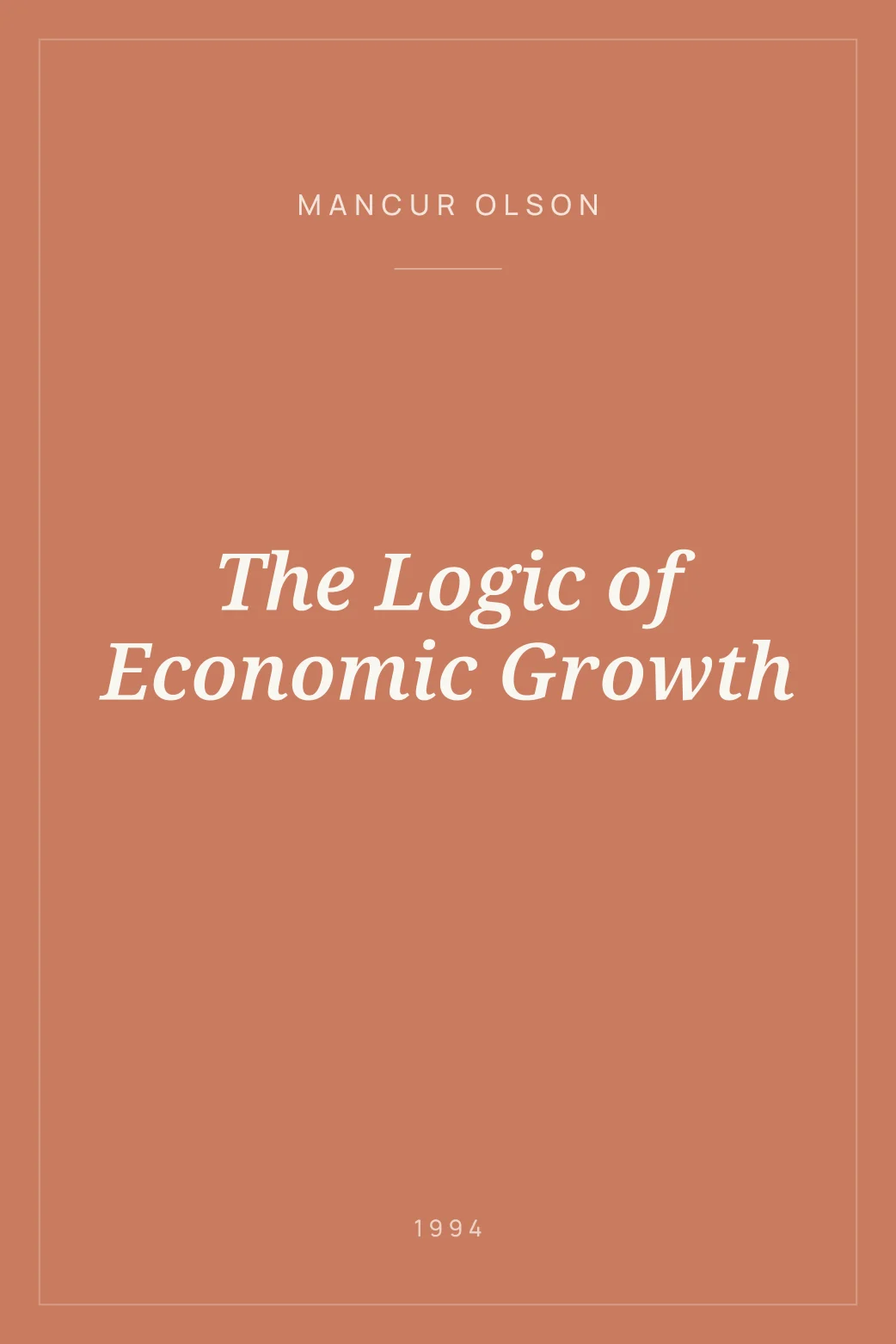 Portada de The Logic of Economic Growth