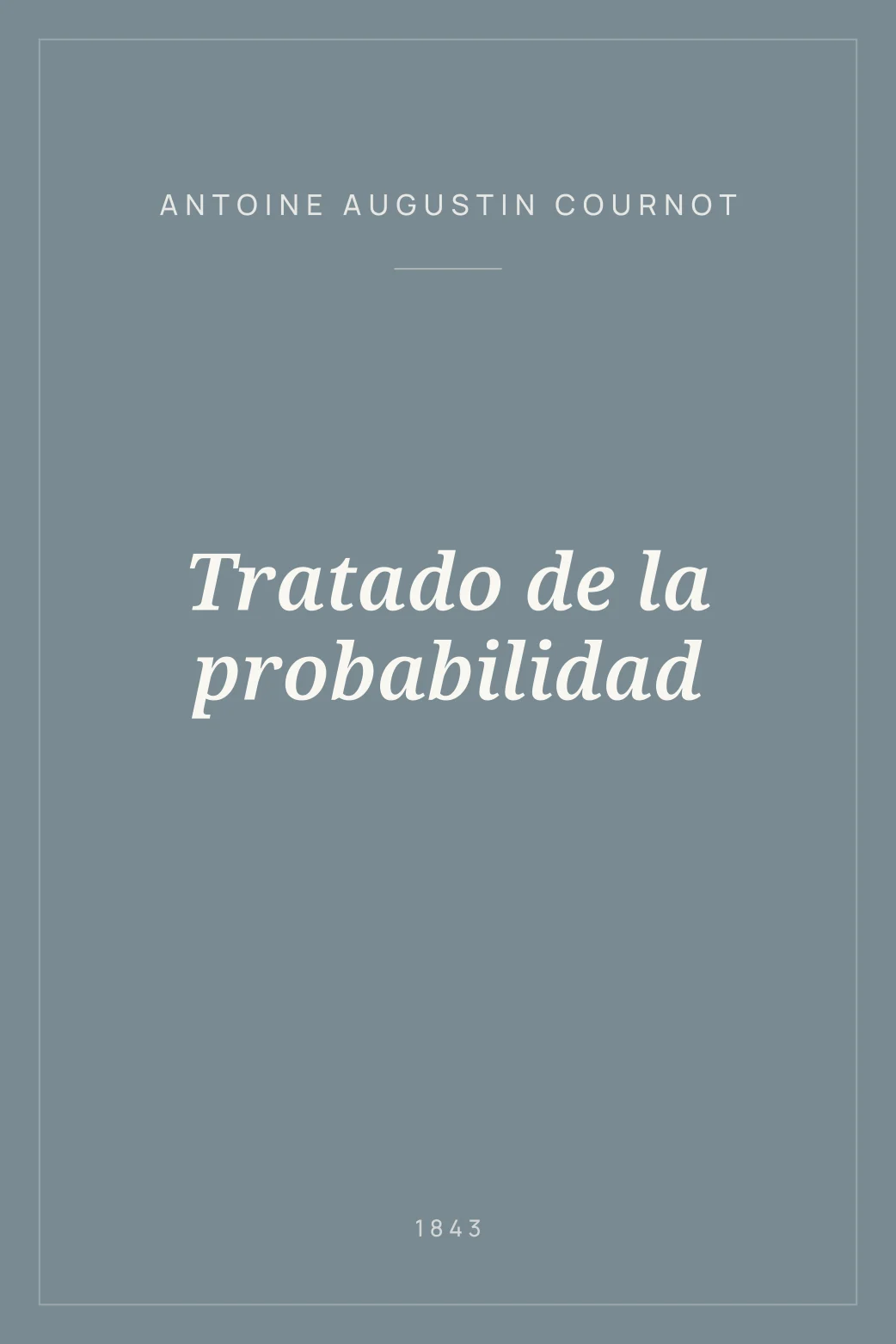 Portada de Tratado de la probabilidad