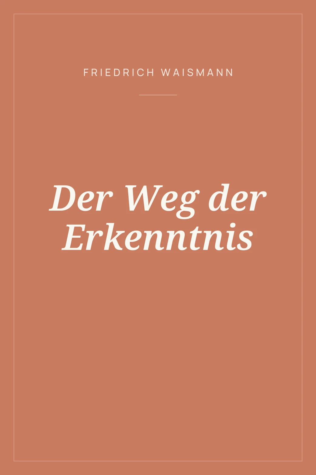 Portada de Der Weg der Erkenntnis