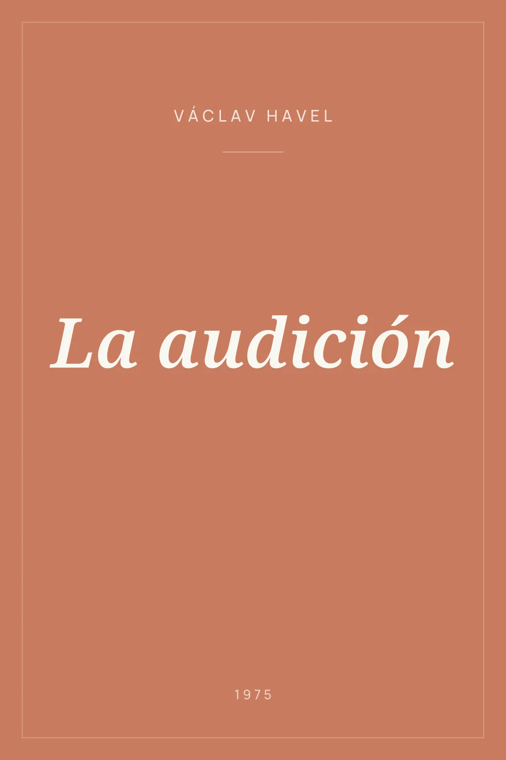 Portada de La audición