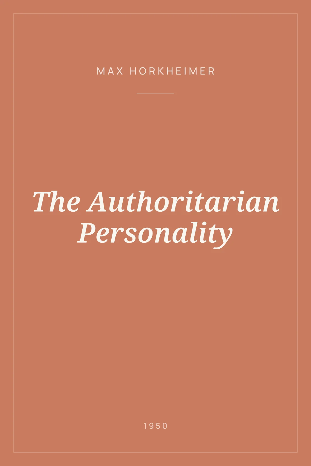 Portada de The Authoritarian Personality