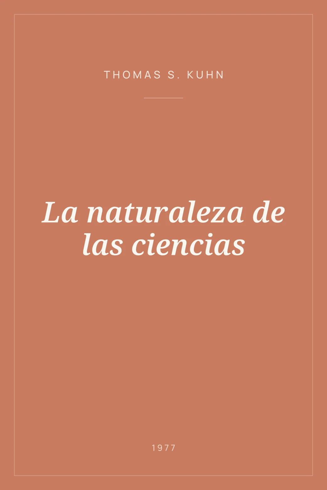 Portada de La naturaleza de las ciencias