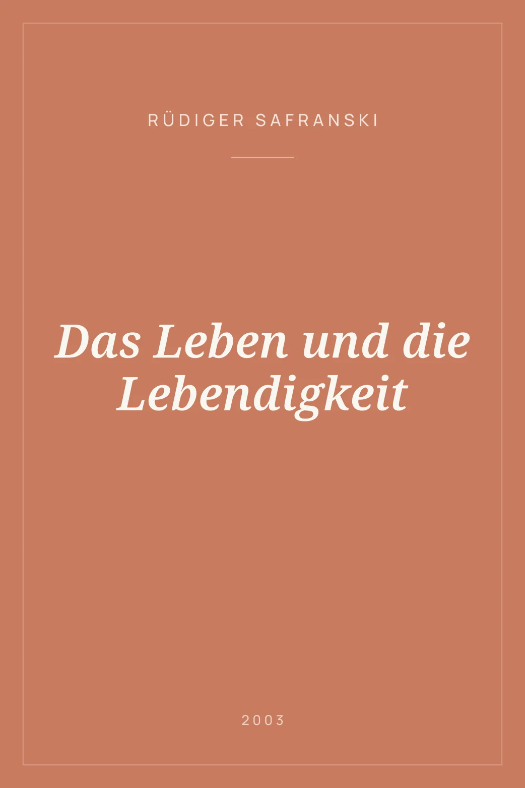 Portada de Das Leben und die Lebendigkeit