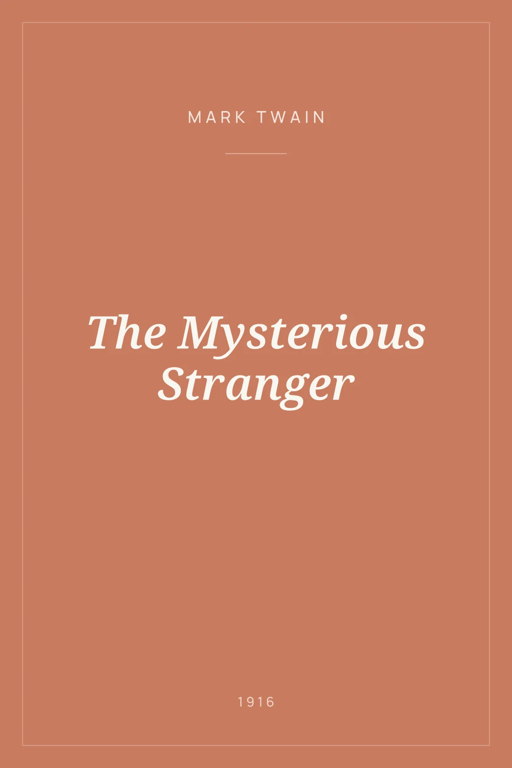 Portada de The Mysterious Stranger