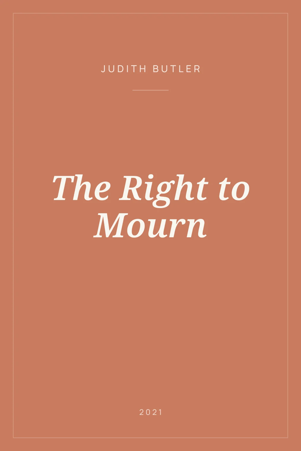 Portada de The Right to Mourn