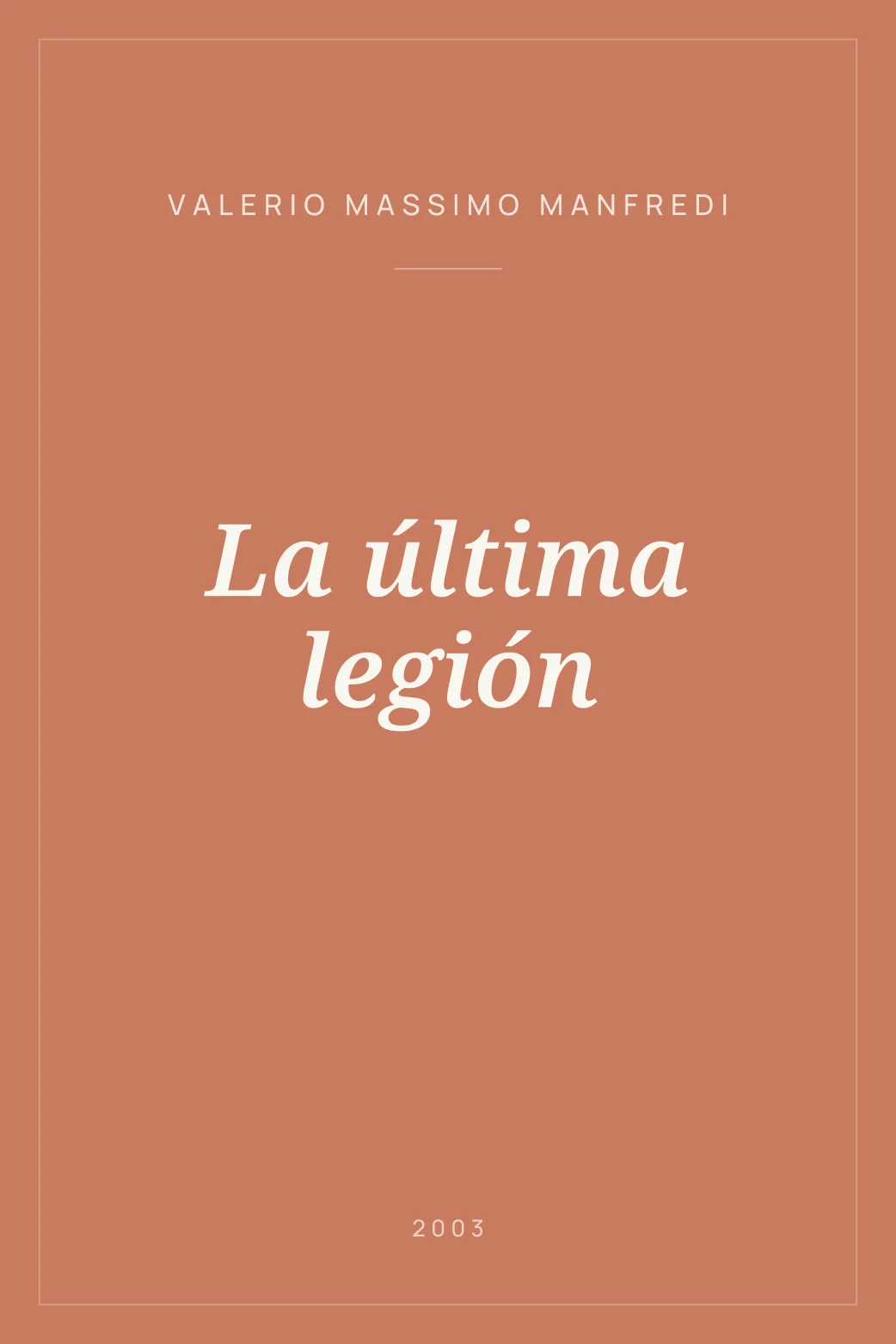 Portada de La última legión