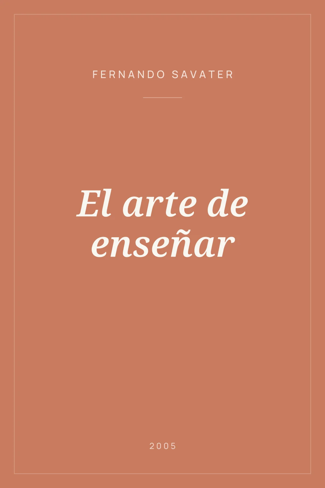 Portada de El arte de enseñar