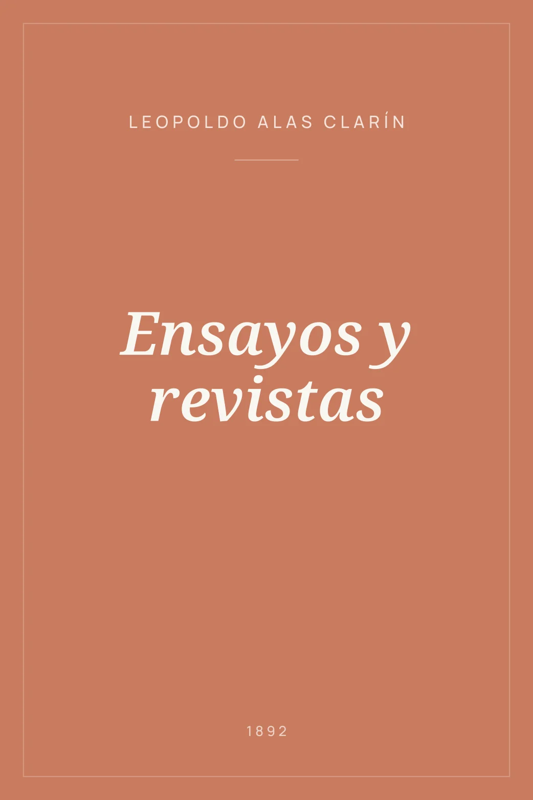 Portada de Ensayos y revistas