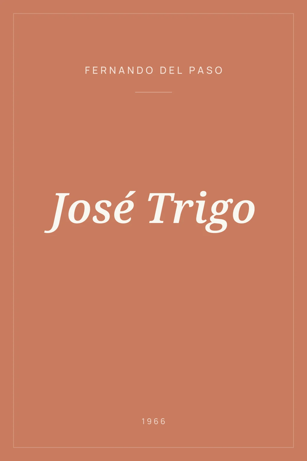 Portada de José Trigo