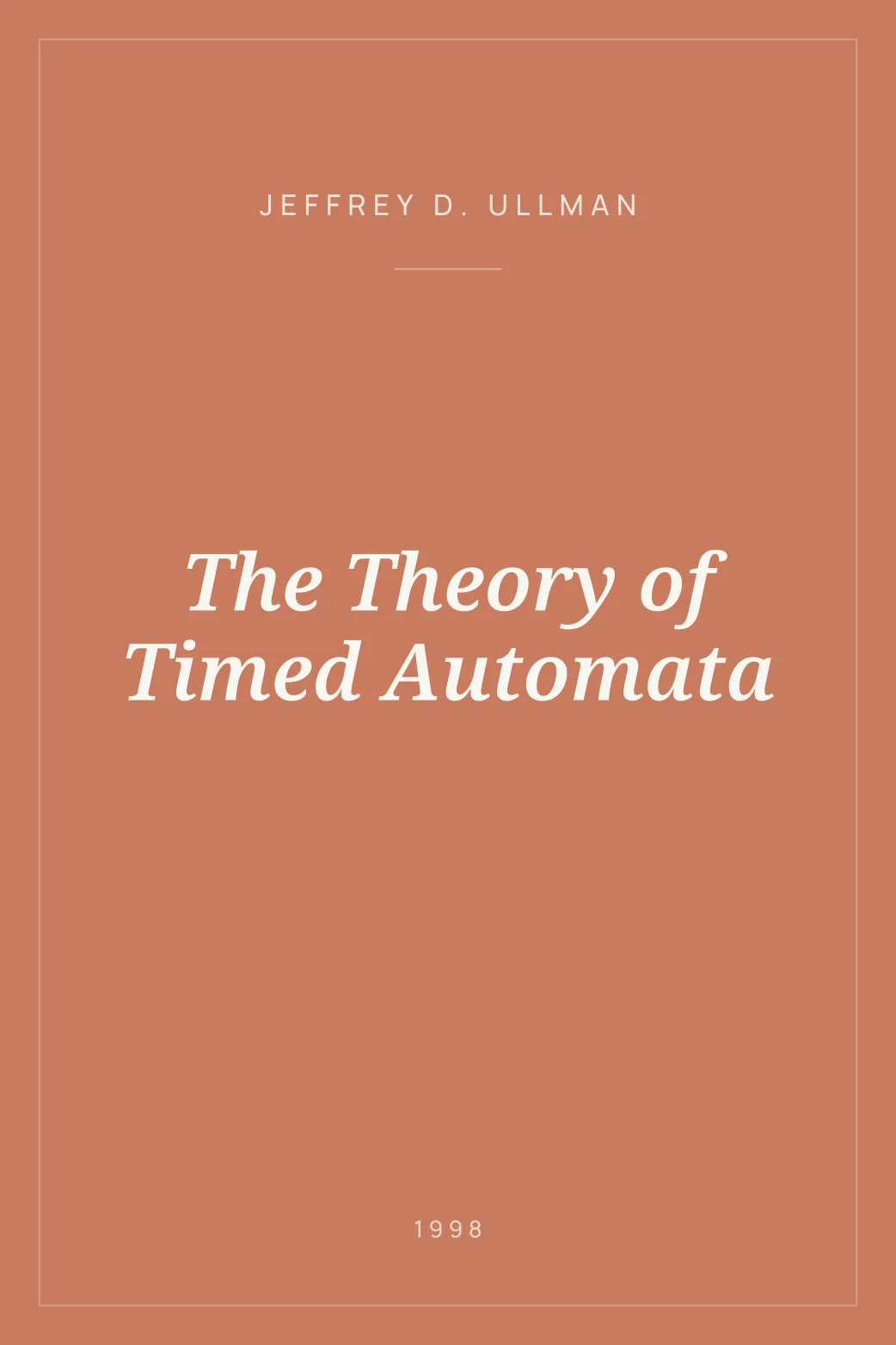 Portada de The Theory of Timed Automata